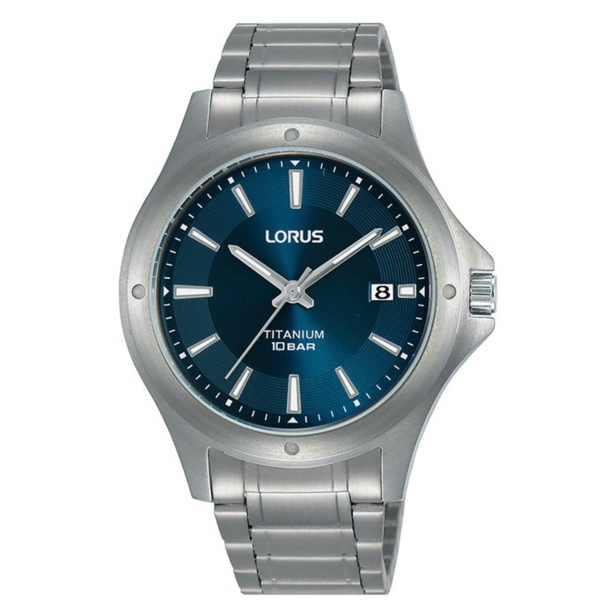 Dit Lorus horloge RG871CX-9 is gemaakt van Titanium en dus antiallergisch. 

Waterdicht tot 100 meter dus geschikt om te douchen of te zwemmen,.

Lichtgevende minuten,uren seconden.
