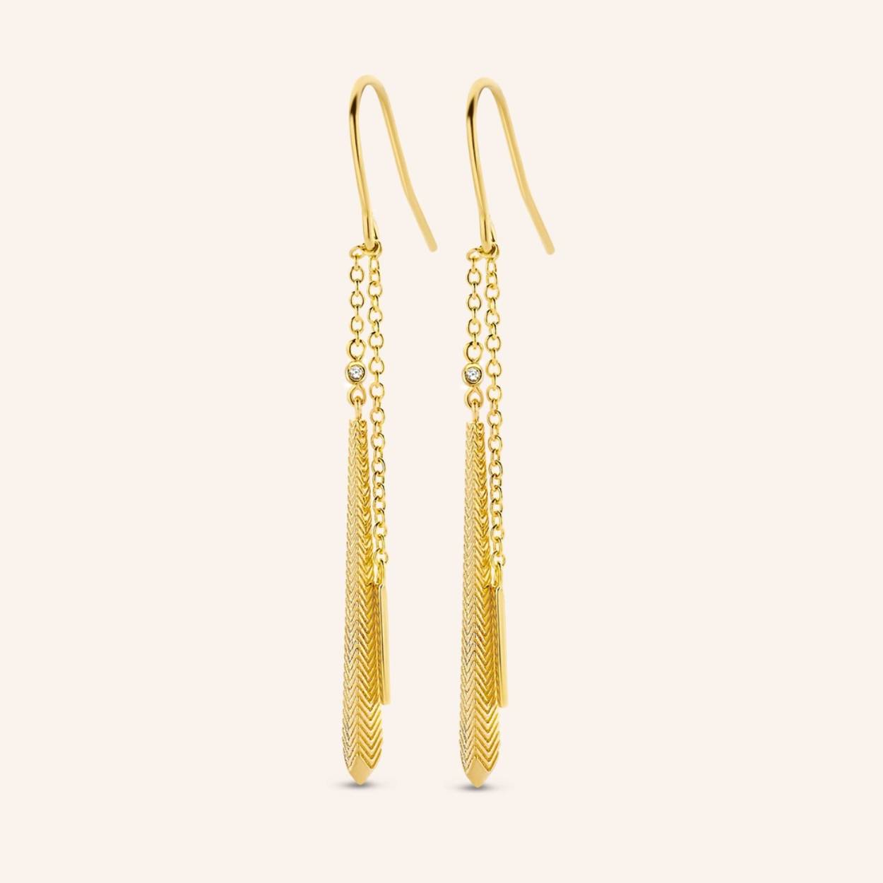Duomo oorbellen gold plated haak