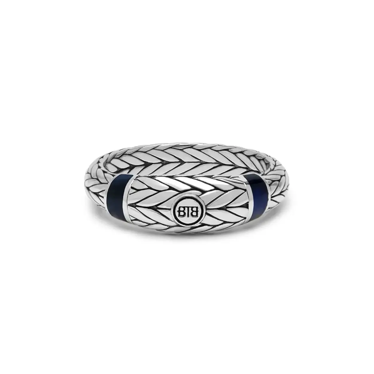 619 Ellen Stone ring silver Tigereye Navy