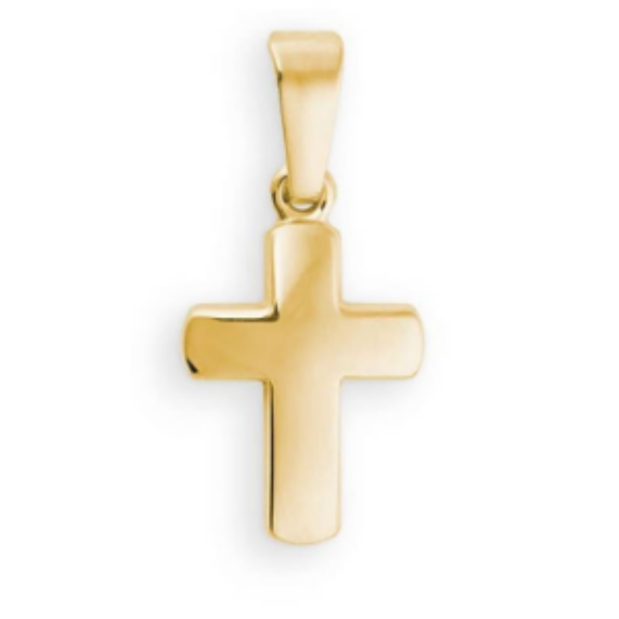 geelgouden hanger in de vorm van een kruis