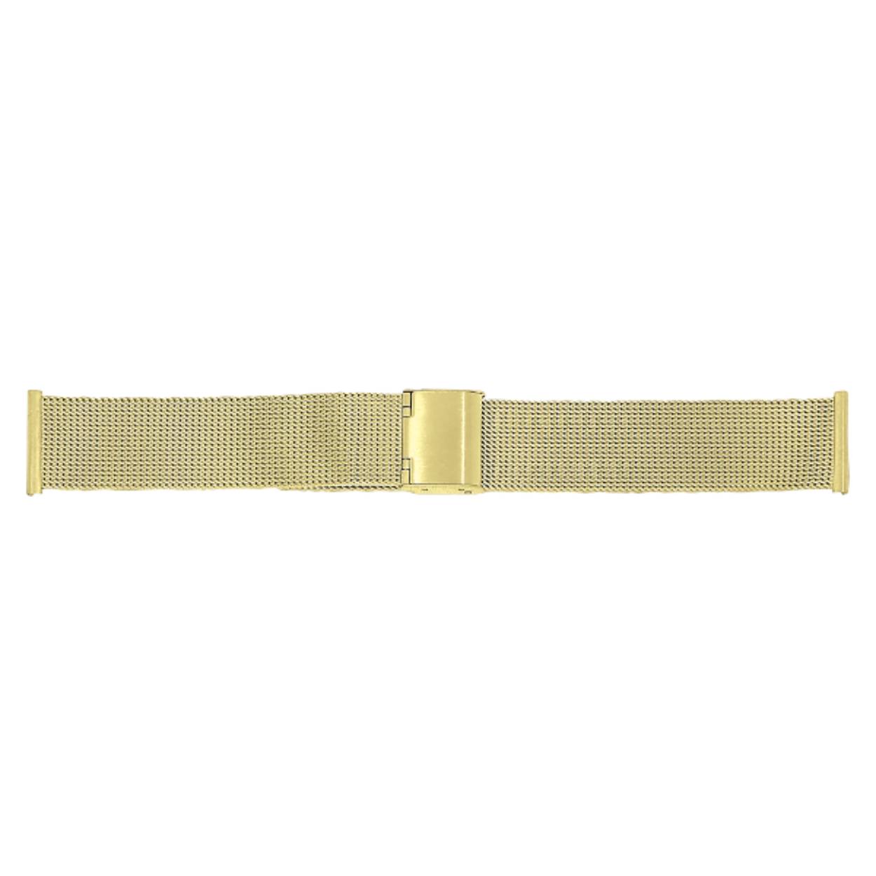Milanese band staal 0.4mm pvd gold