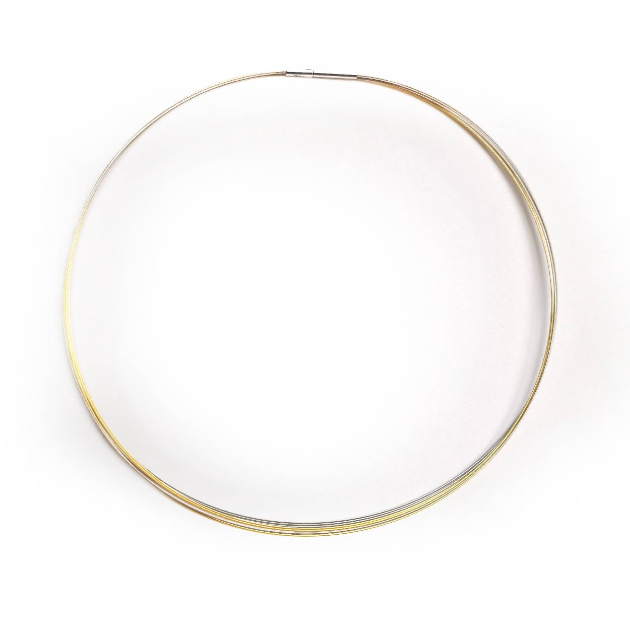7 draads 45 cm staal bicolor collier