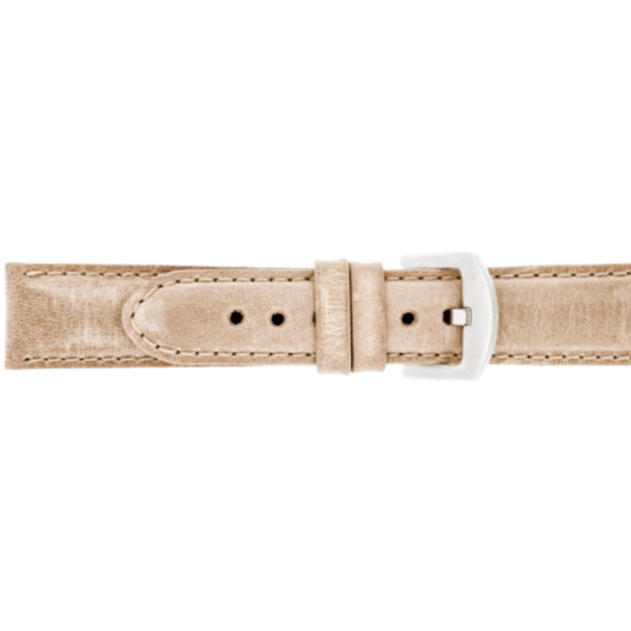 Horlogeband leder 20mm Vintage zandkleur