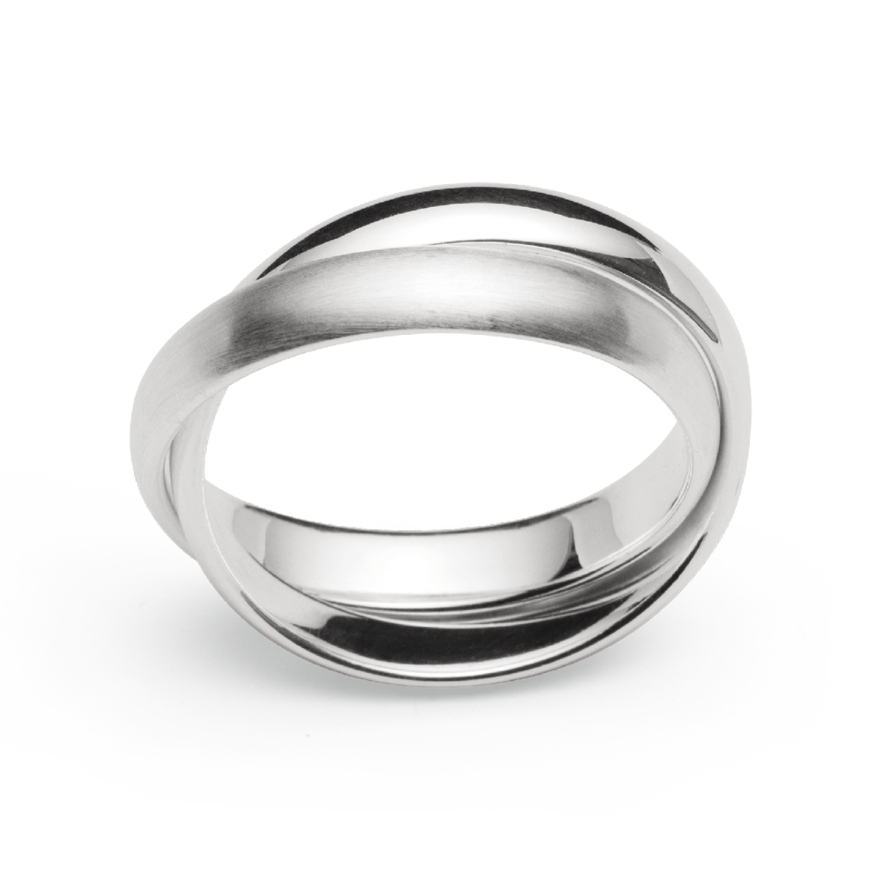 zilveren ring mat/glans - Bastian