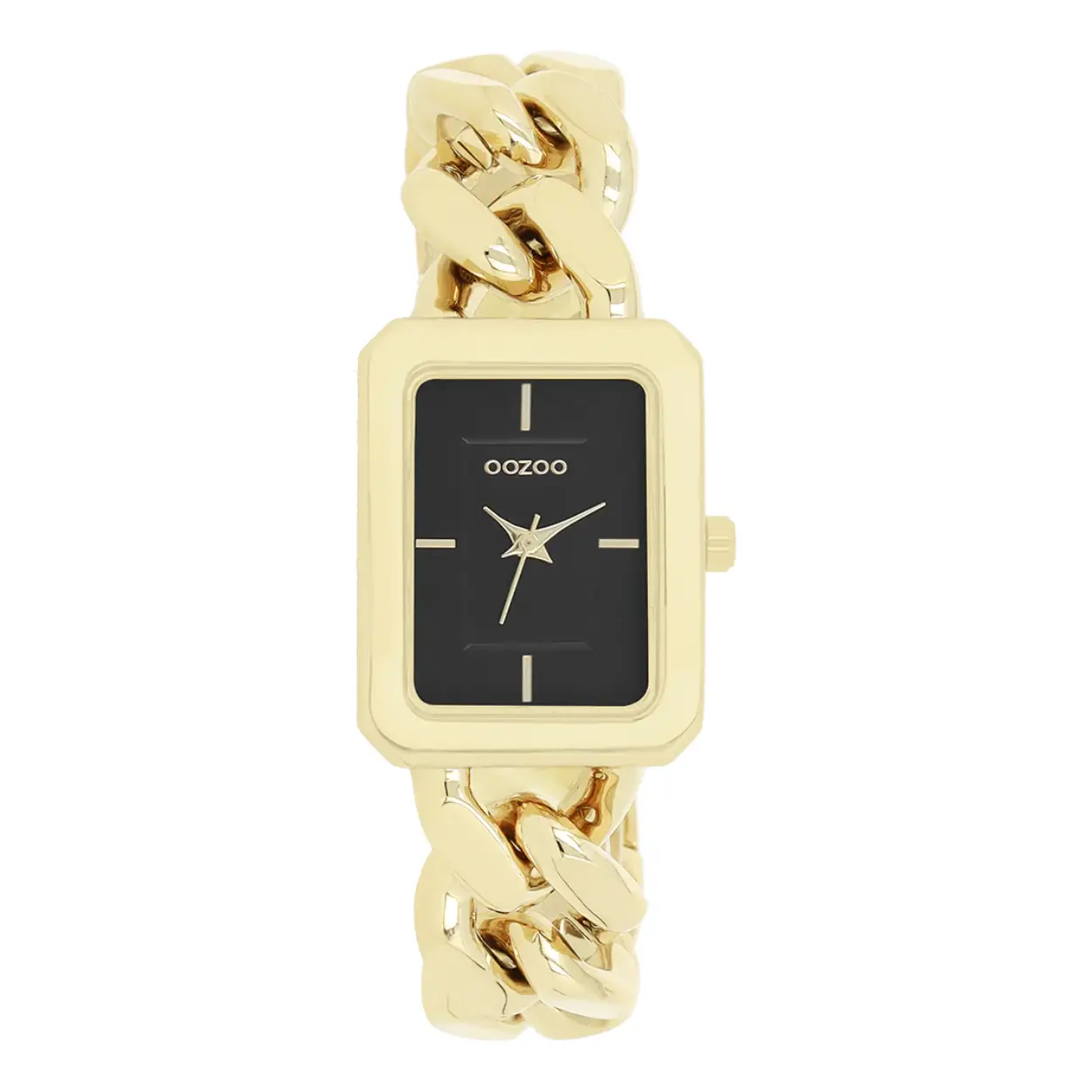 Goudkleurige OOZOO horloge met goudkleurige schakelarmband - C11274