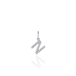 Letter N zilver