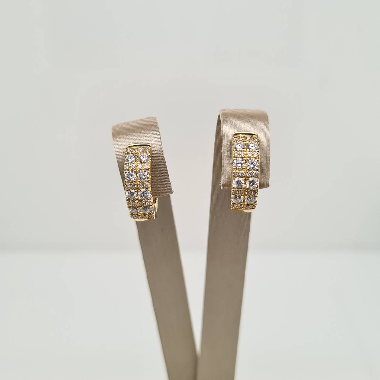 Prachtige 14 karaat gouden oorsieraden met diamant, 0.62crt. 