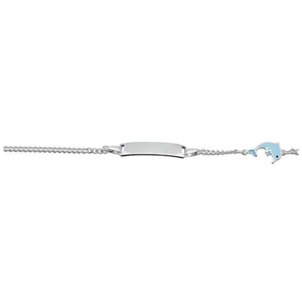 Kindernaamplaat armband met dolfijn 