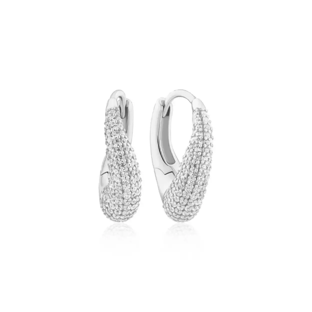Sif Jakobs oorringen zilver 'Glorenza Piccolo' SJ-E2482-CZ met zirkonia's 
Breedte in mm: 7