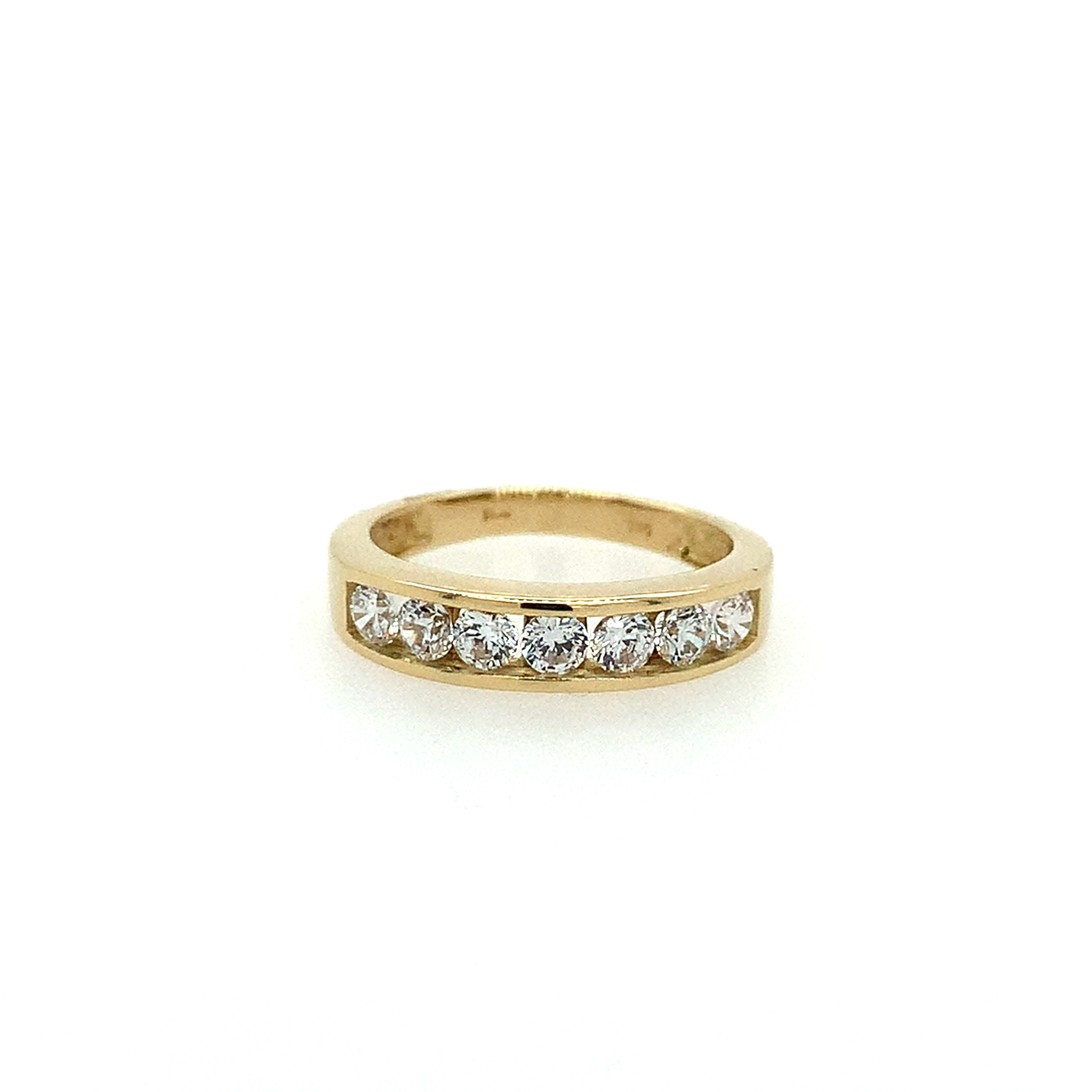 Occasion 14 krt Ring Zirkonia Maat 17 mm