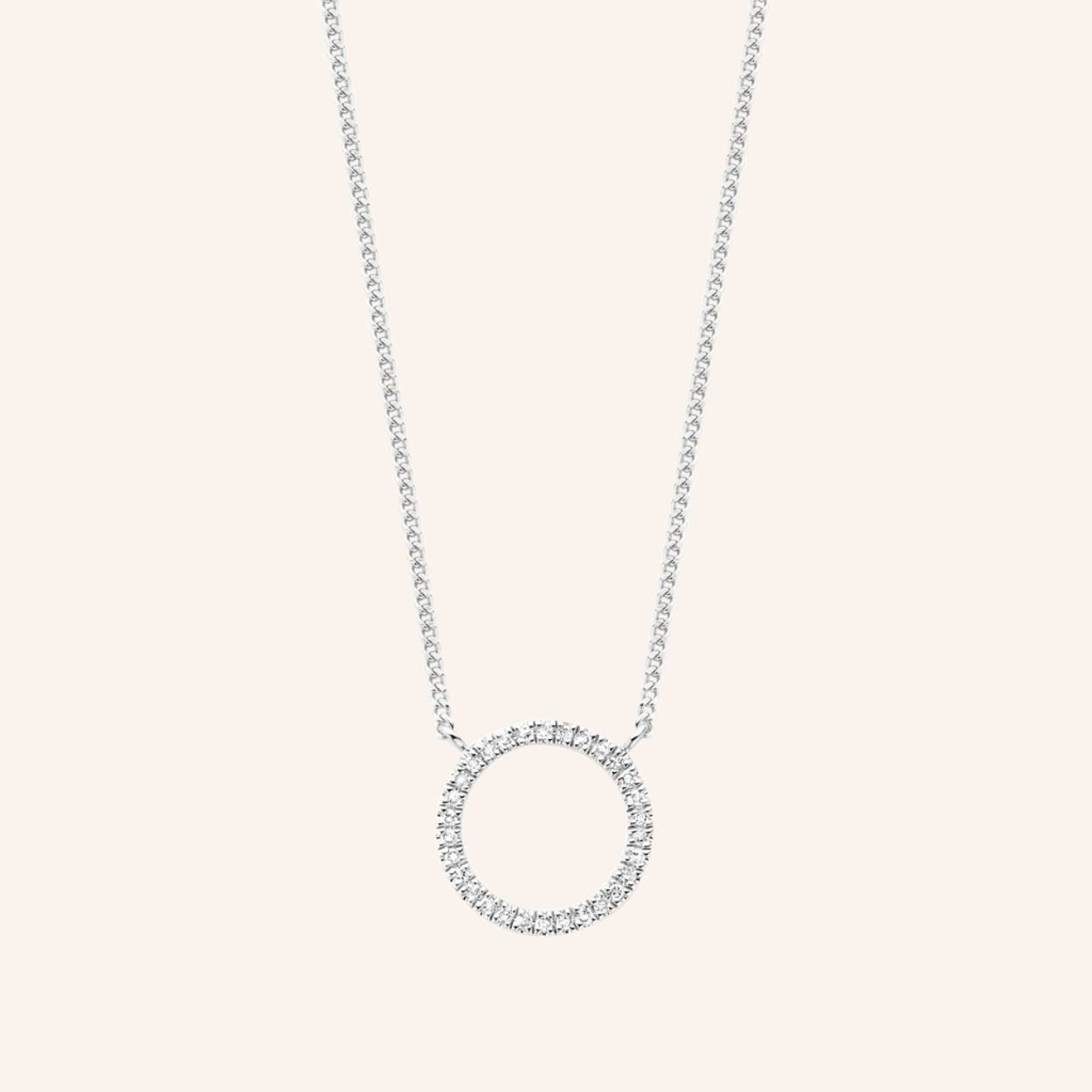 Ketting zilver 0.09ct brilj