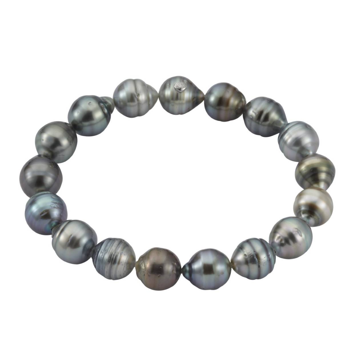 armband tahitiparels baroque op elastiek