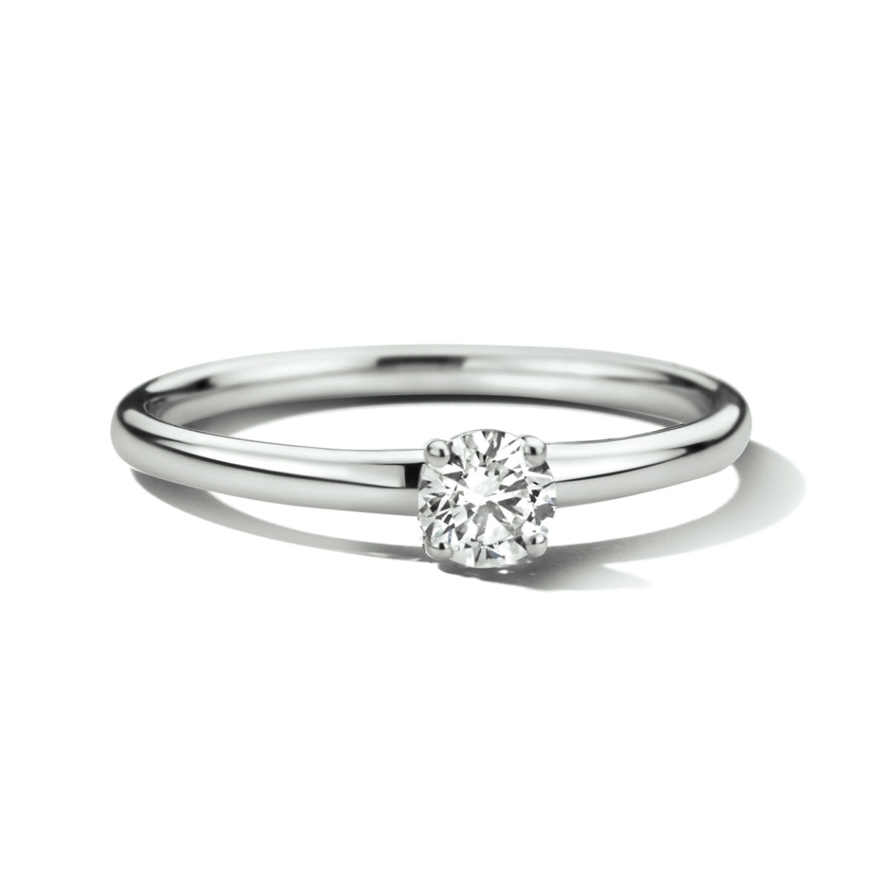 Witgouden ring met 0.25ct diamant (man made) maat 17