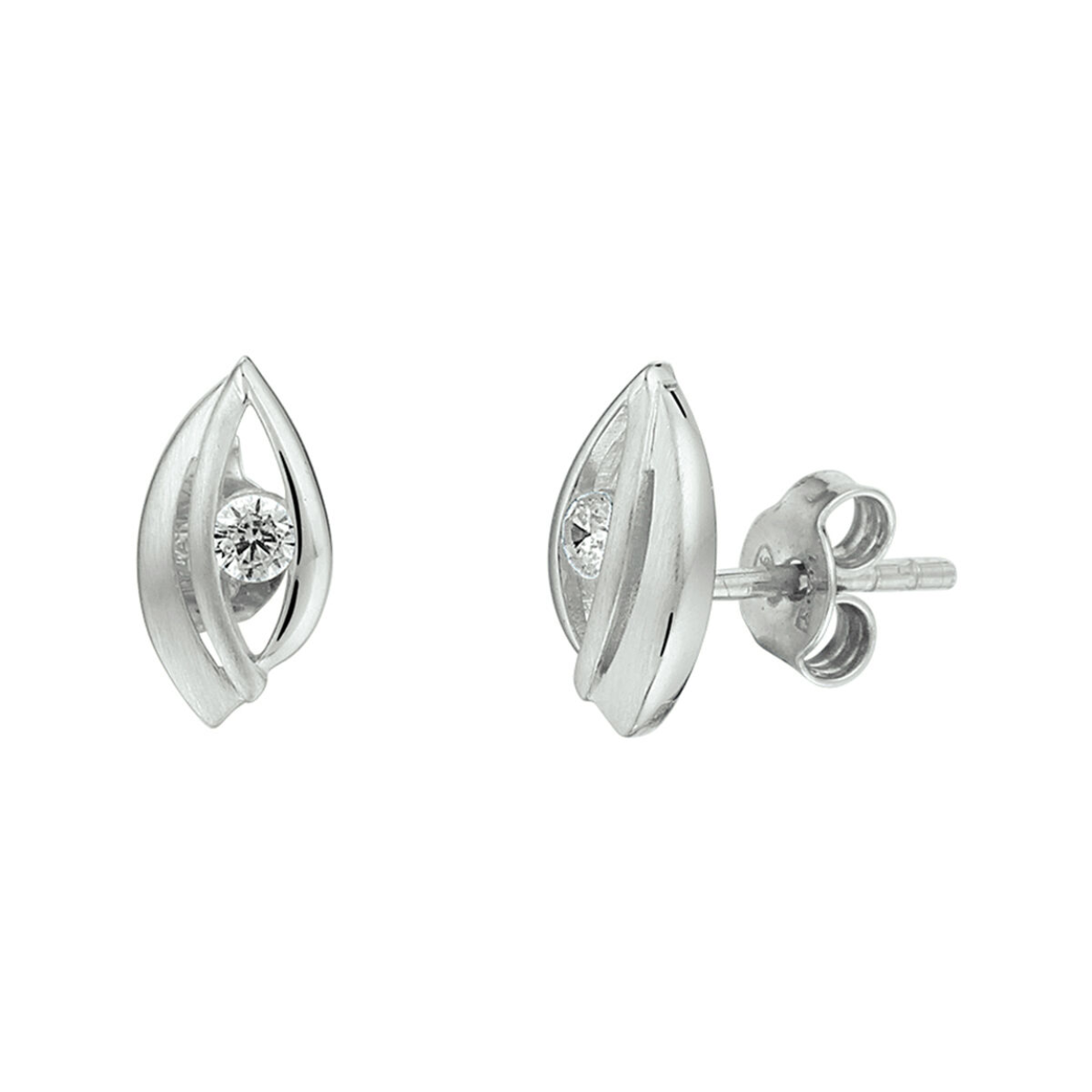 Zilver oorknoppen zirkonia
Gerhodineerd zilveren oorknoppen uitgevoerd met een heldere zirkonia en een poli/matte afwerking. De oorknoppen hebben een afmeting van 8.5x6mm.