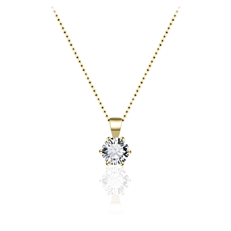 14k gouden hanger solitair met zirkonia 5mm
Hanger is uit te breiden tot een set met bijpassende oorknoppen en ring.