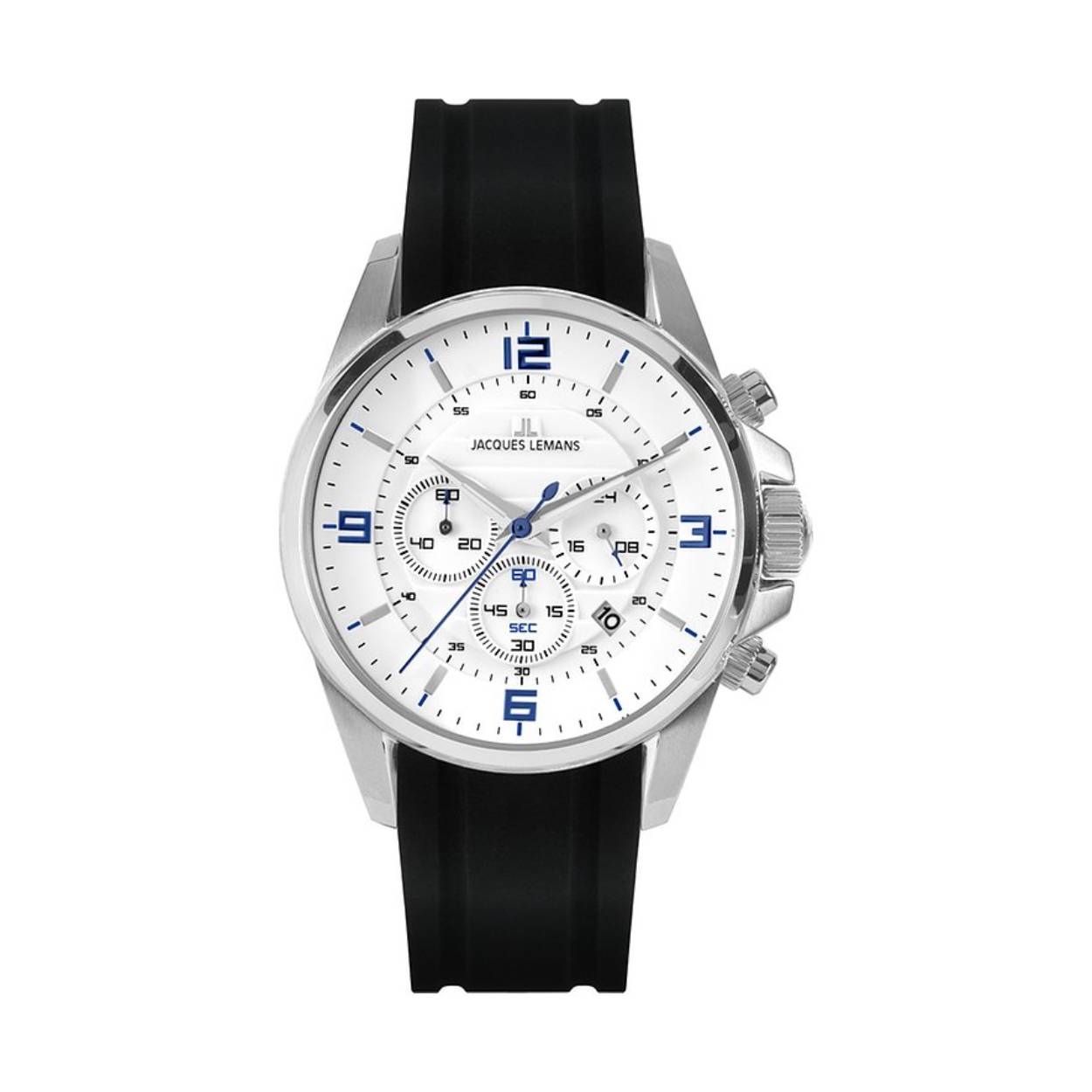 Dit dameshorloge is van het merk JACQUES LEMANS. Het is een horloge met een band gemaakt van lederen. De diameter van de kast is 40 mm.