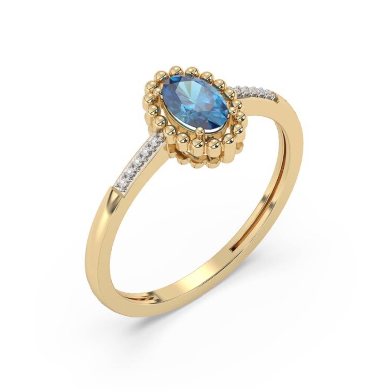 GGD ring 10-0.13 hsi blauwe topaas