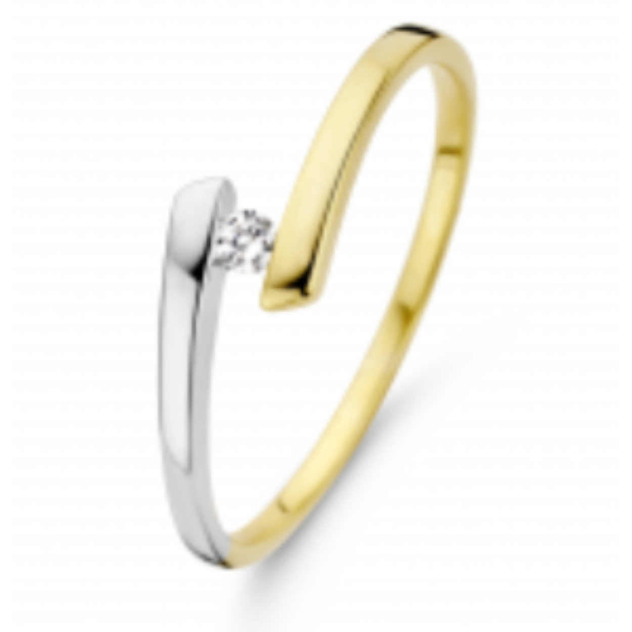 14k Mori Fashion Diamonds bicolor ring 0.04ct