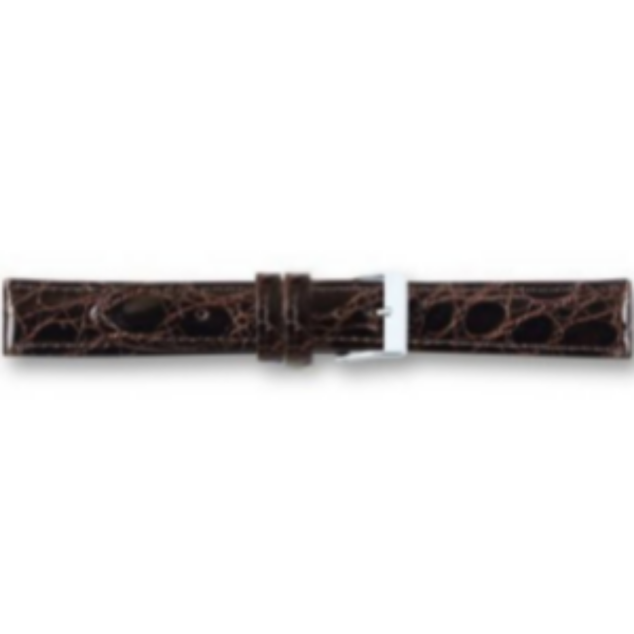 Horlogeband 14mm bruin echt kroko