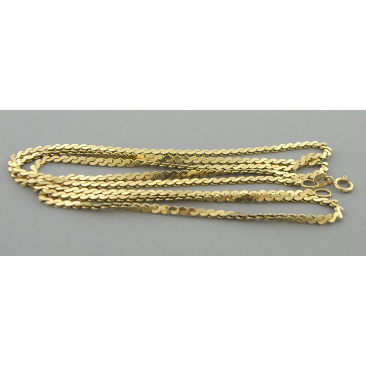 14k geelgoud S-link collier op 45 cm