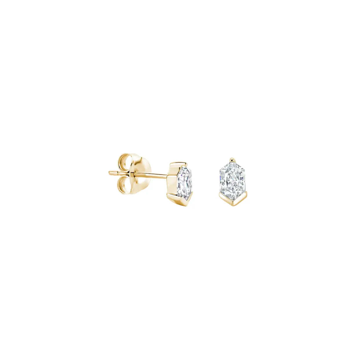 FJF zilveren oorstekers gold plated