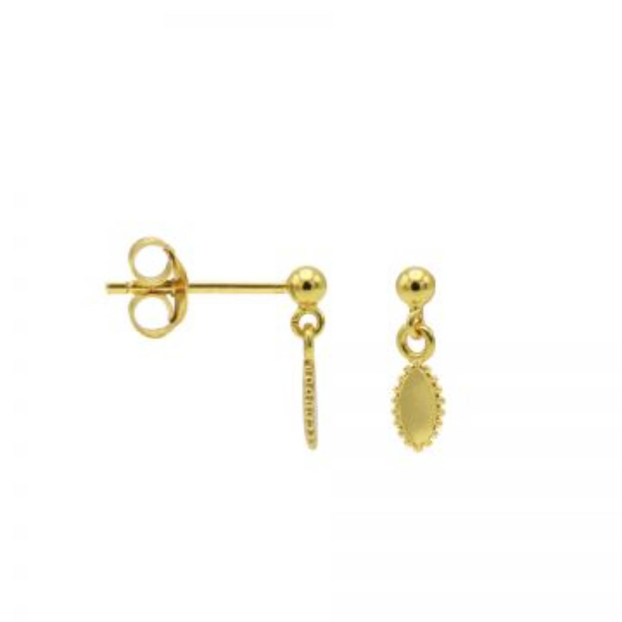 Hanging Symbols Pointy Oval Goldplated