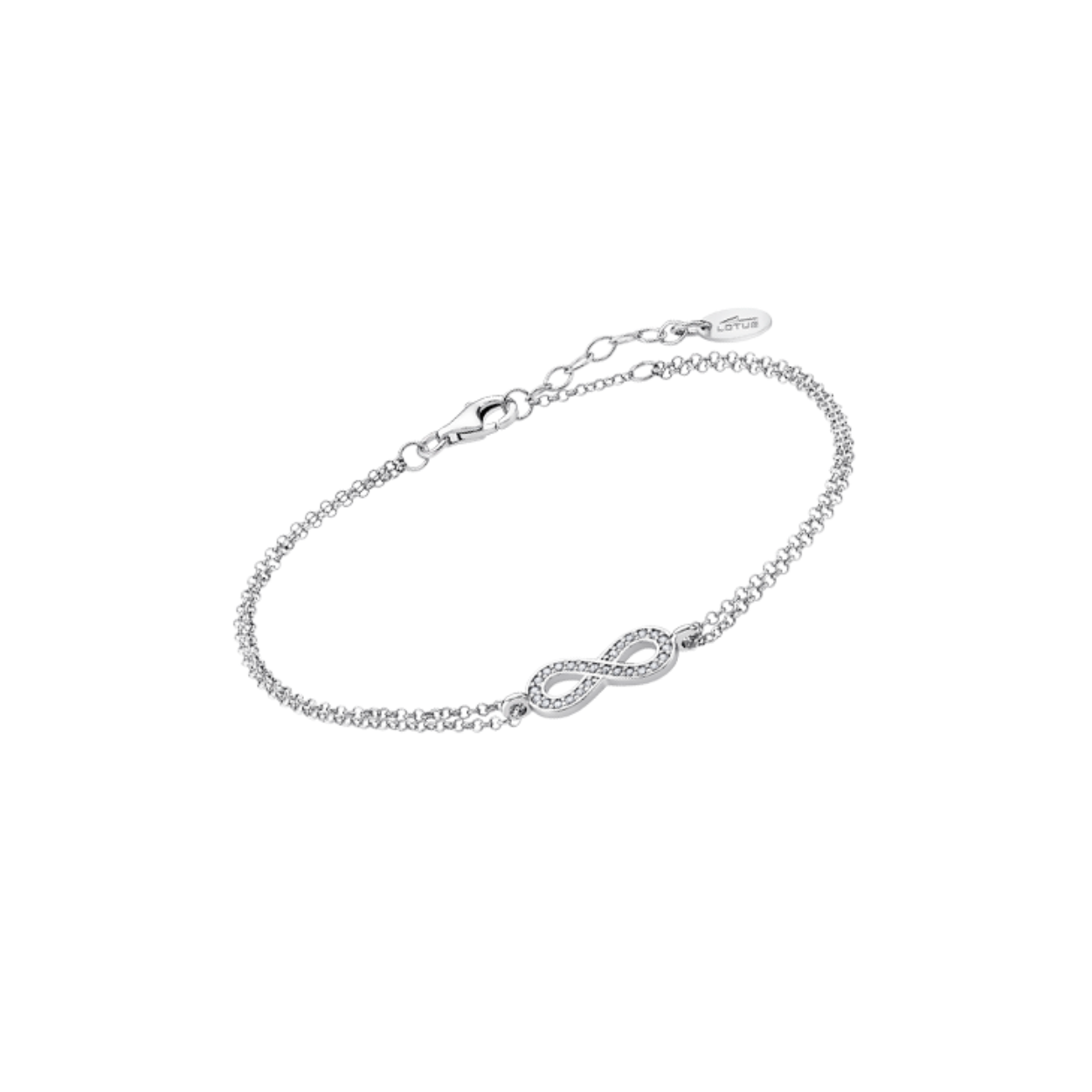 Zilveren armband met infinity teken lotus silver