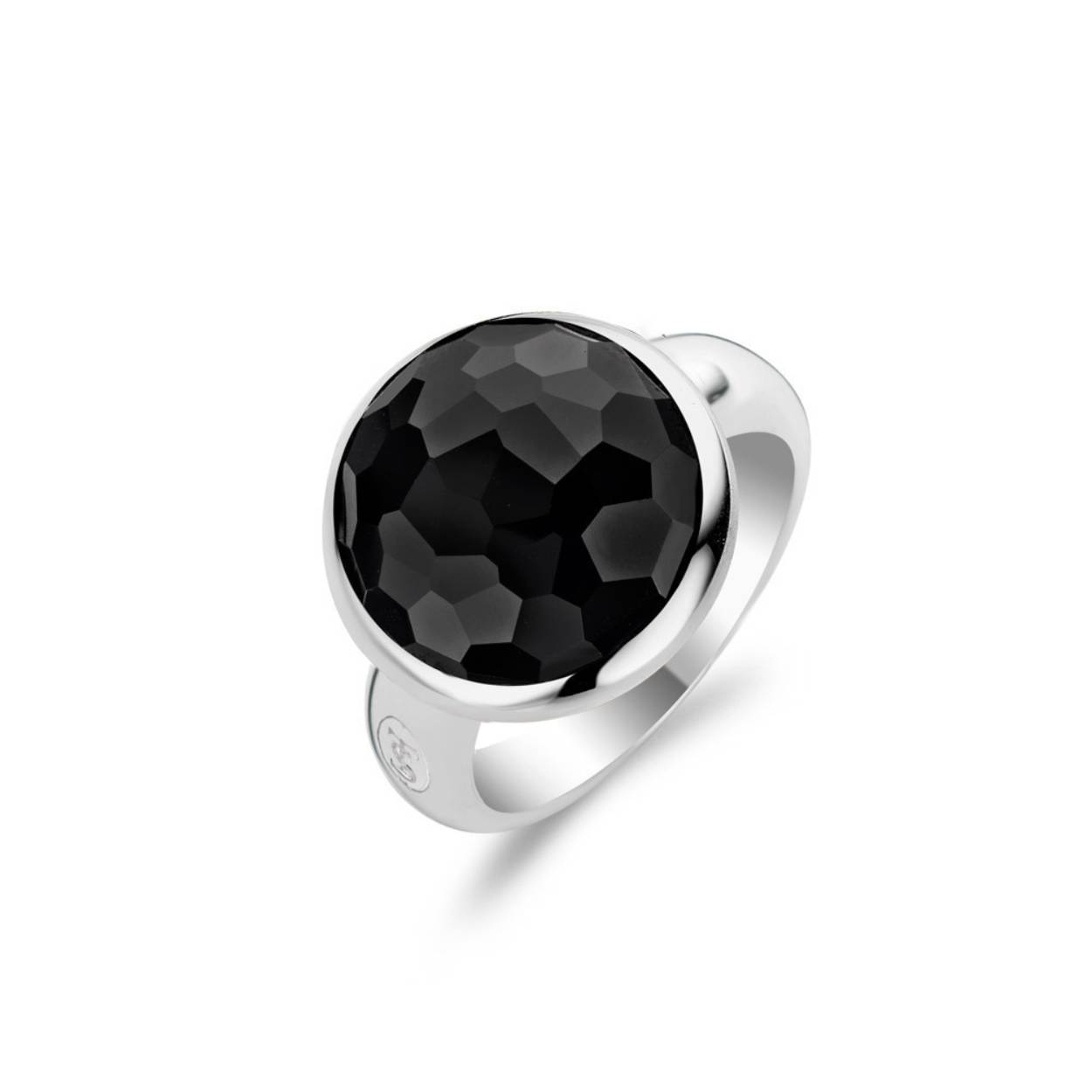 Ti sento zilveren Ring zwart zirkonia TIS-1978ZB/56