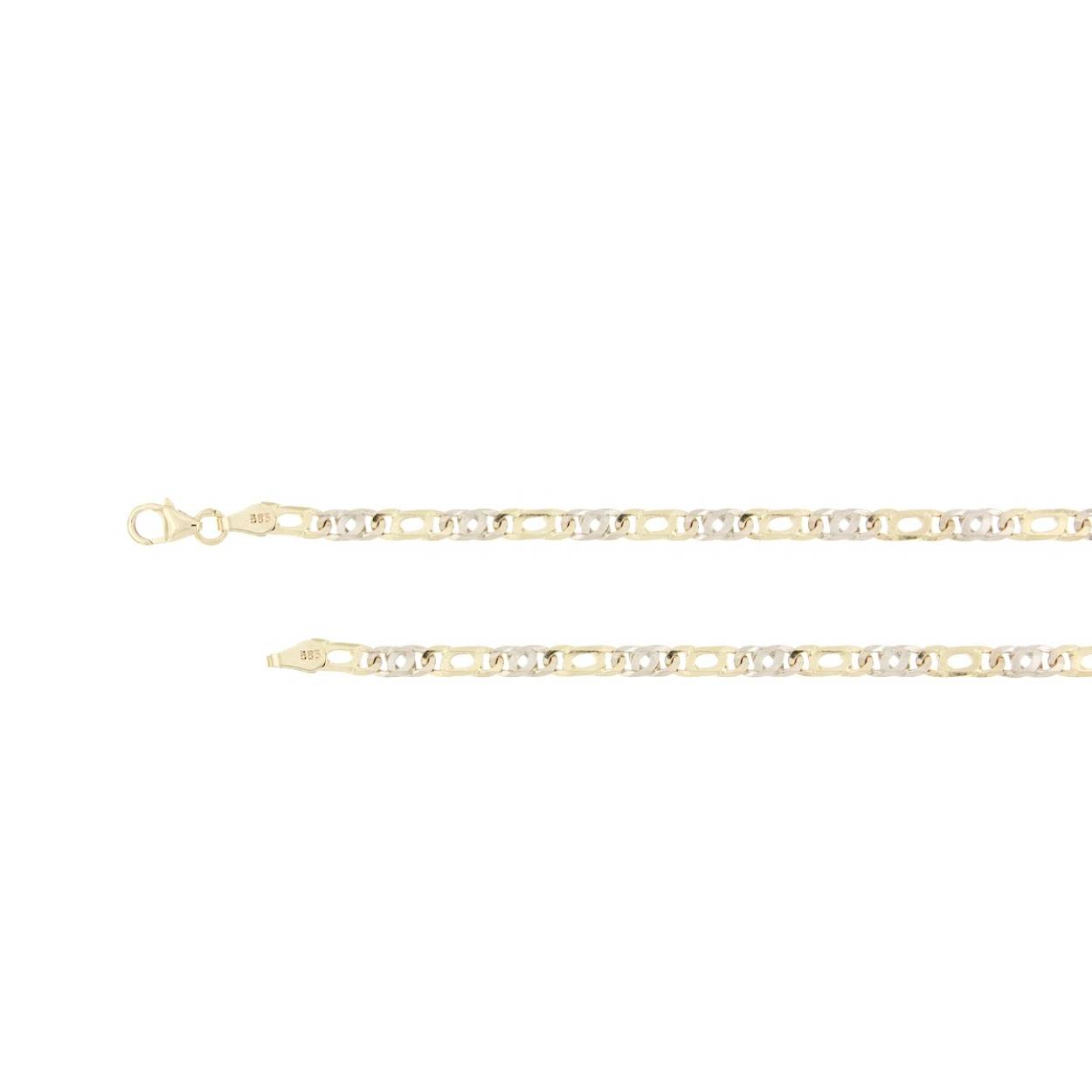 Armband valkenoog 
14 karaat bicolor 