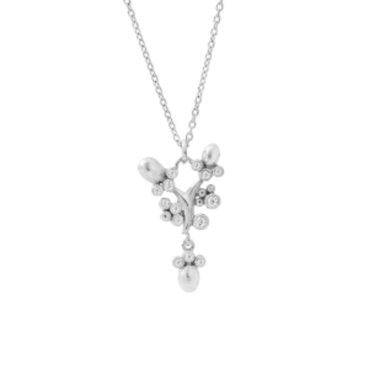 zilver collier zirkonia