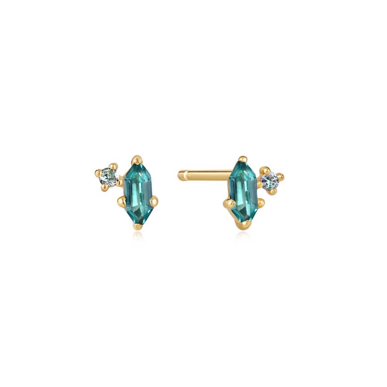 Klassieke schoonheid met een eigentijds randje! Deze sprankelende oorbellen met groenblauwe zirkonia's voegen wat creativiteit toe aan je oorbellencollectie. De perfecte aanvulling op elke glam look!