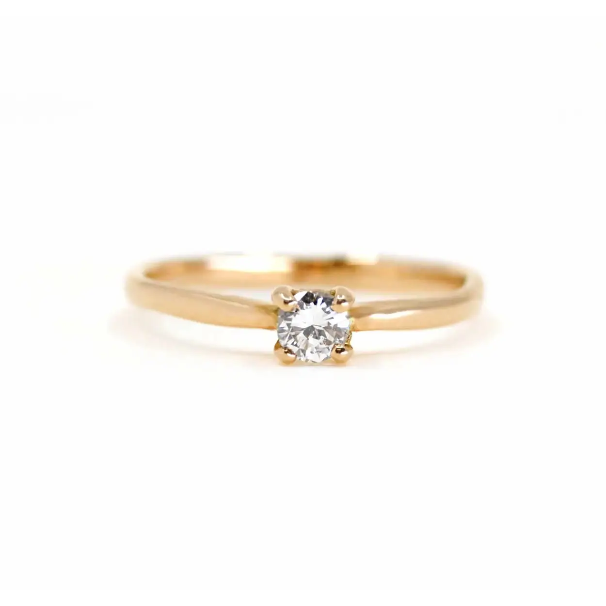 14k gouden diamanten ring met 0.17 caraat 