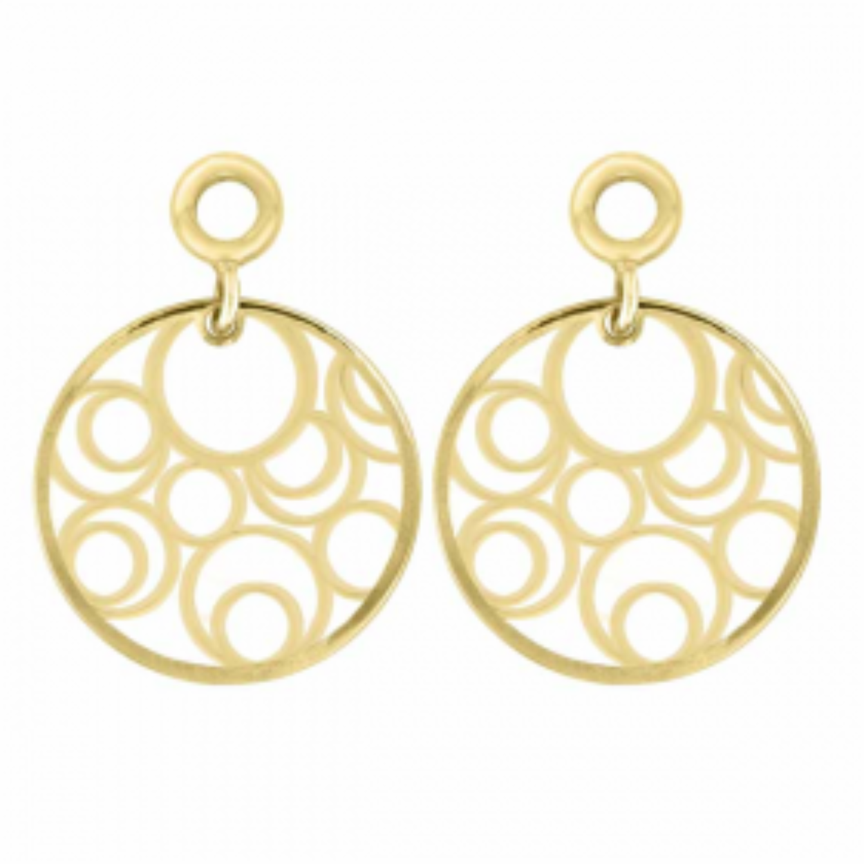 MY iMenso pair of pendant for Creoli "fantasy circles" (925/1Mgold-plated)