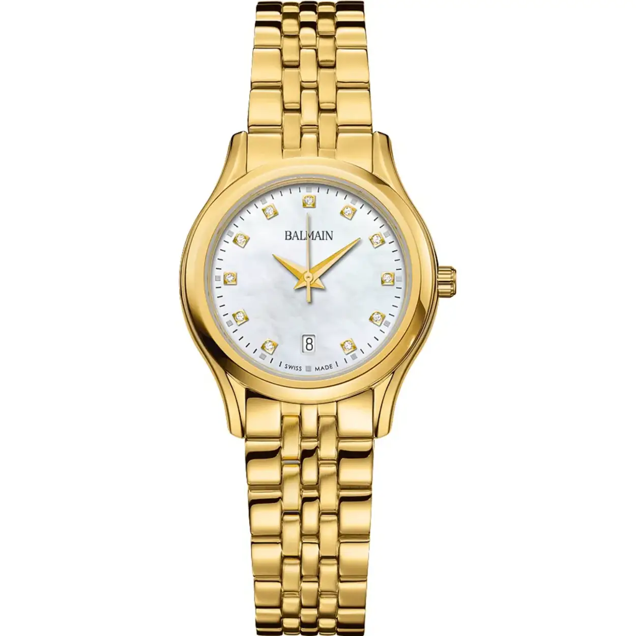 Balmain Beleganza goudkleurig pvd diamant / Mop 27.5mm