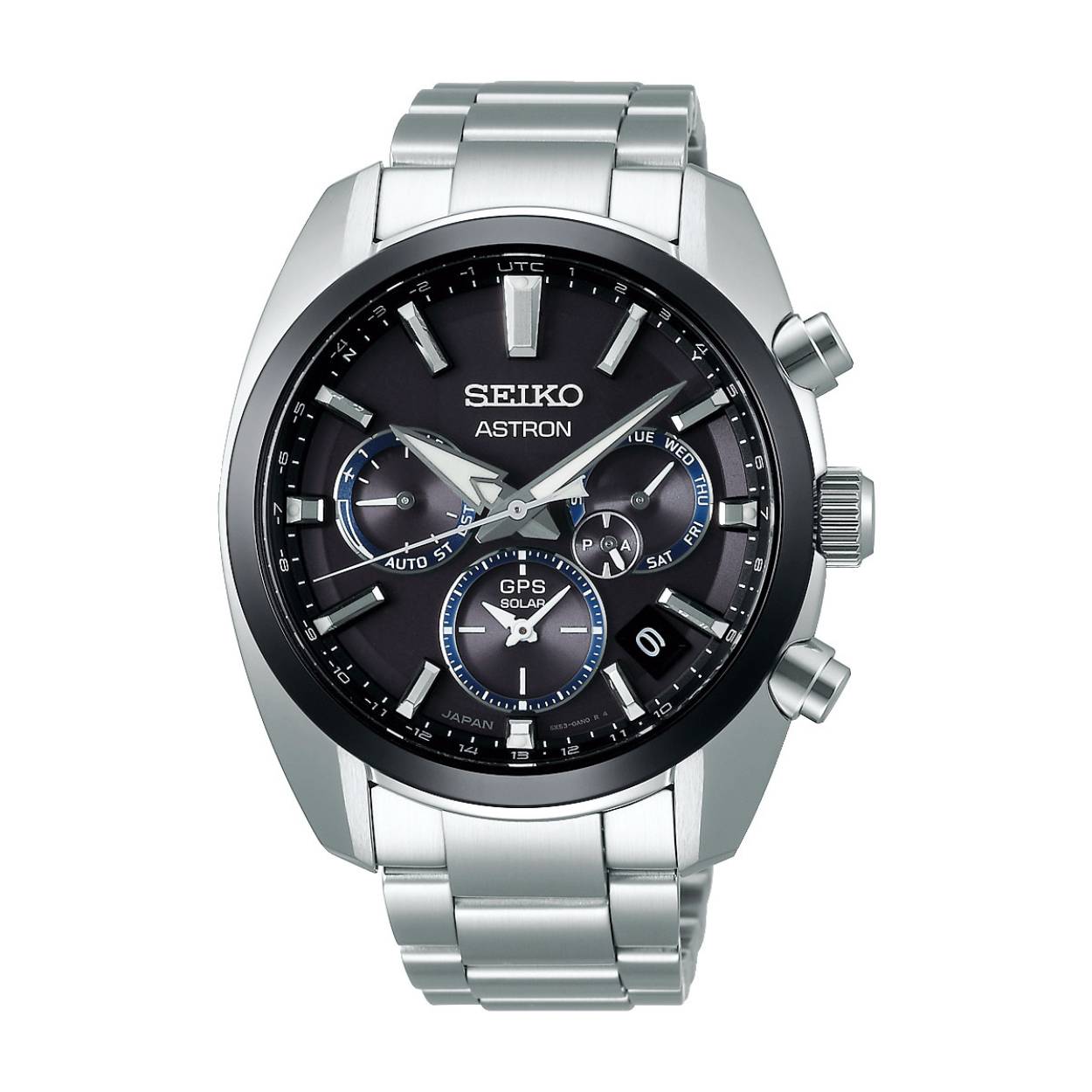 Dit Seiko horloge behoort tot de Astron collectie.
Referentienummer: SSH053J1

De Seiko Astron is voorzien van een Kaliber 5X53 uurwerk en de kast is gemaakt van edelstaal. Het horloge heeft een diameter van 42,7 mm en is getest op een waterdichtheid van 10 ATM / 100 meter. De horlogeband is gemaakt van edelstaal.