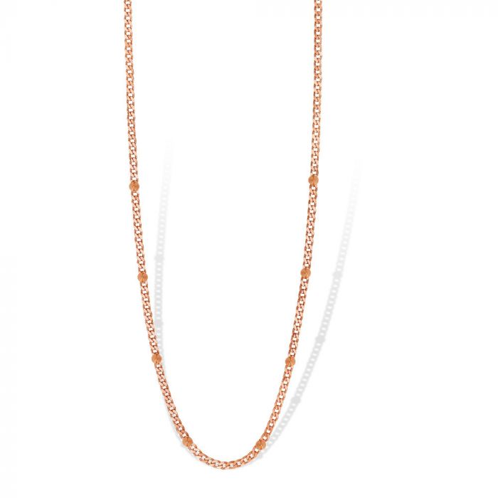ROSEKLEURIG MI MONEDA KETTING SPIKE MAAT: 90 CM