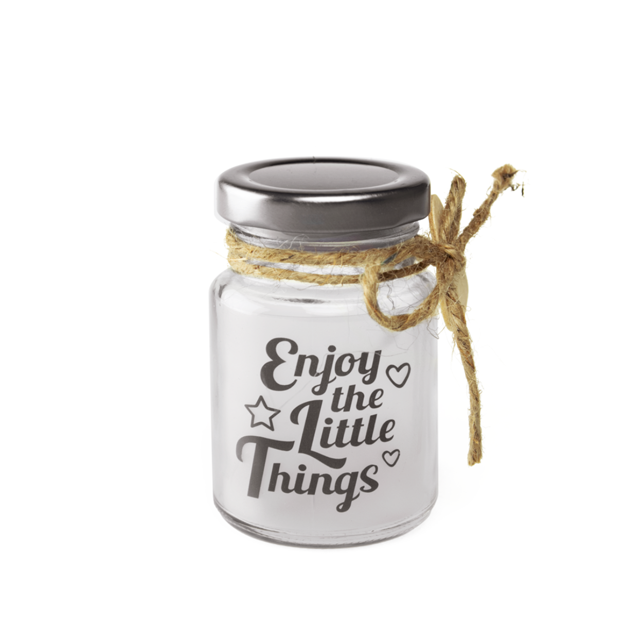 De Star Lights van Paper Dreams zijn een prima toevoeging voor uw winkel. Deze Little Star Light met tekst Enjoy the little things is gemaakt van glas, en door middel van een ledlampje is de tekst die op de Star Light staat extra goed te zien. De batterij is inbegrepen en is oplaadbaar. Het artikel is ongeveer 8,5 centimeter hoog inclusief deksel en de diameter is 5 centimeter.