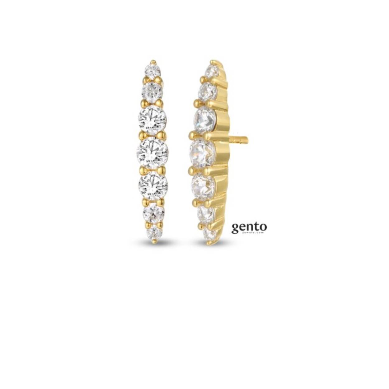 Oorbellen zilver plaqué gento jewels