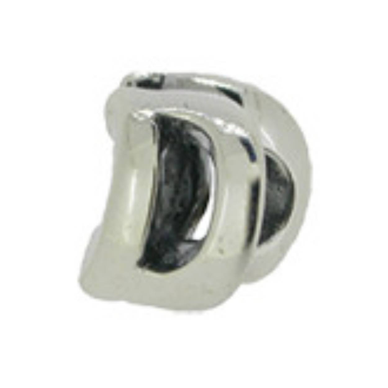 Letter D Zilver
