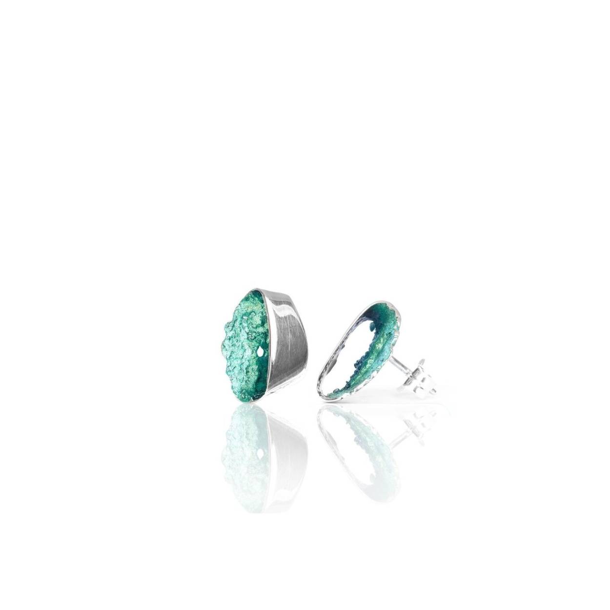 Gala emeral green small earrings