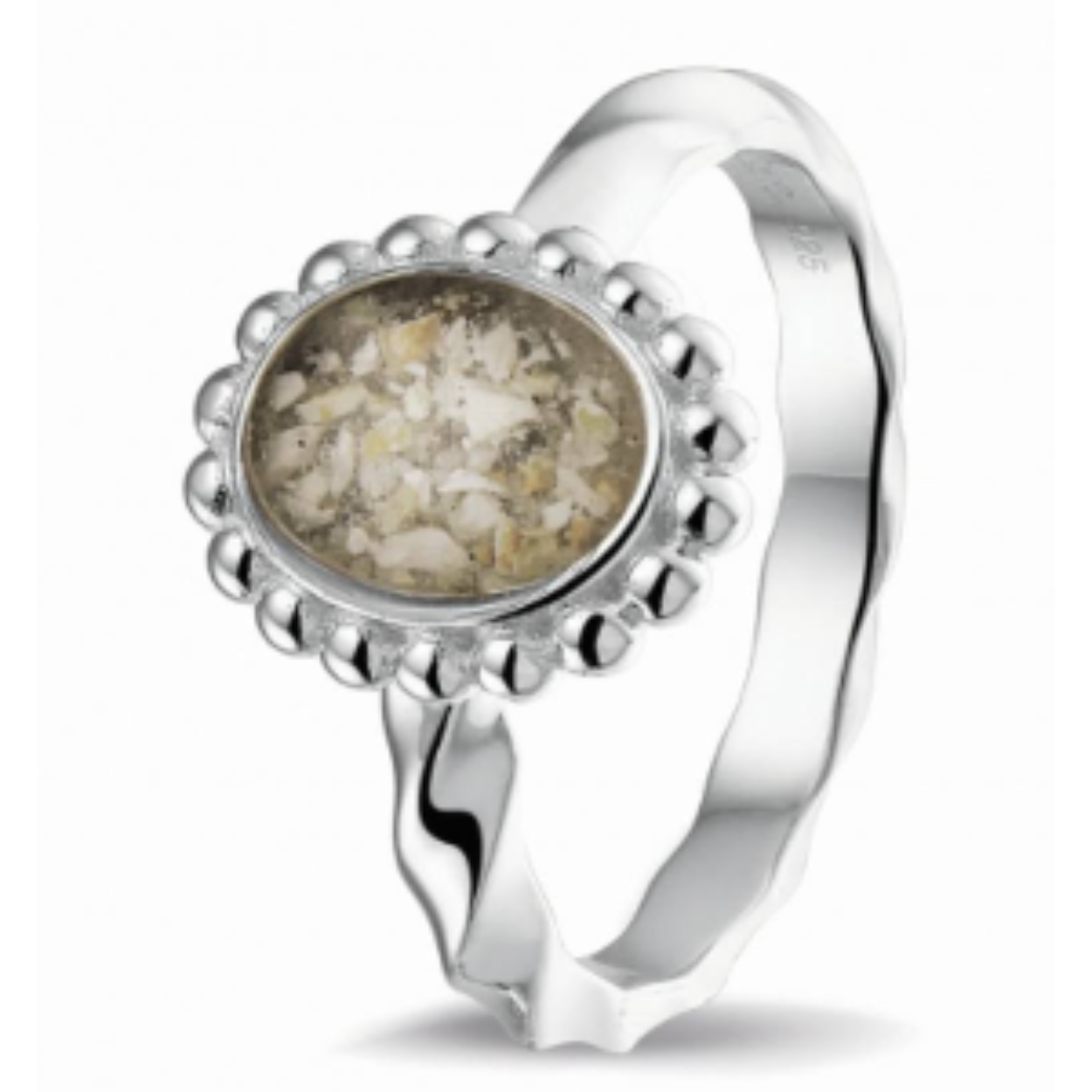Zilveren ring ovaal maat 54