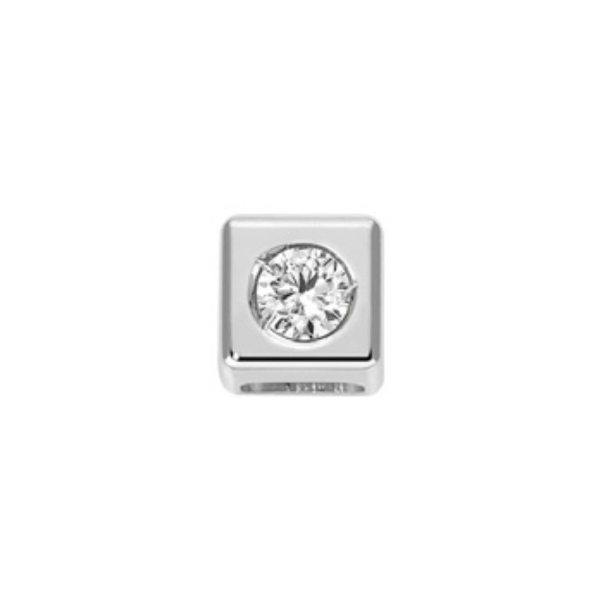 18 krt witgouden element met 0.02ct diamant