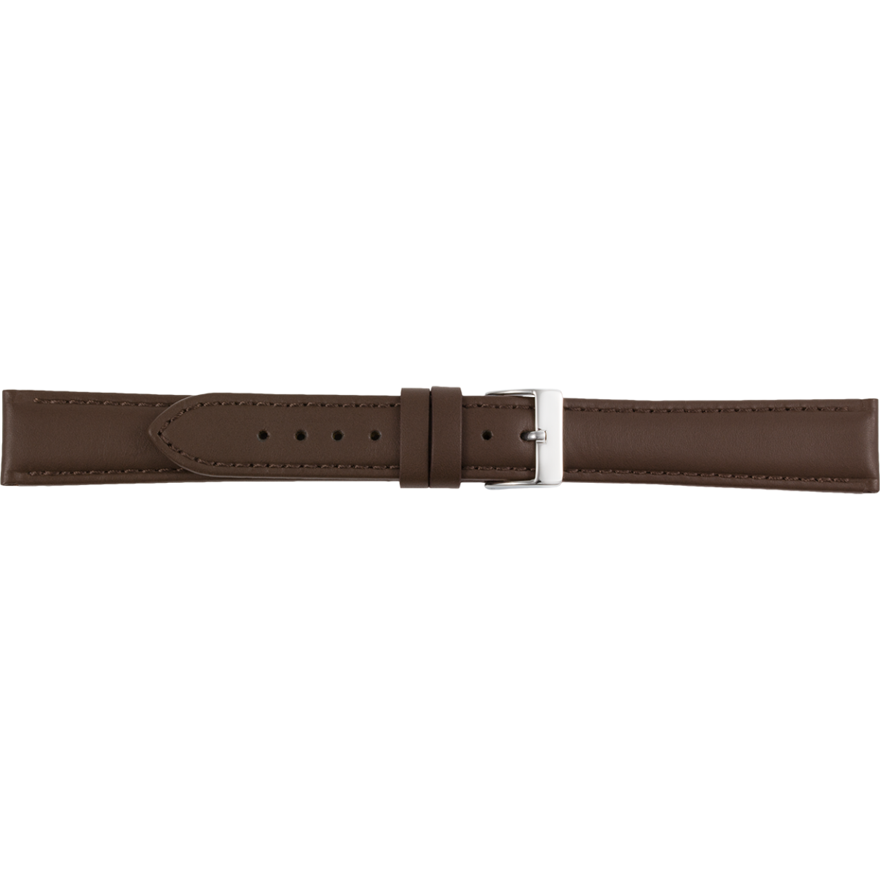 Horlogeband leder 287 donker bruin XXL 20mm