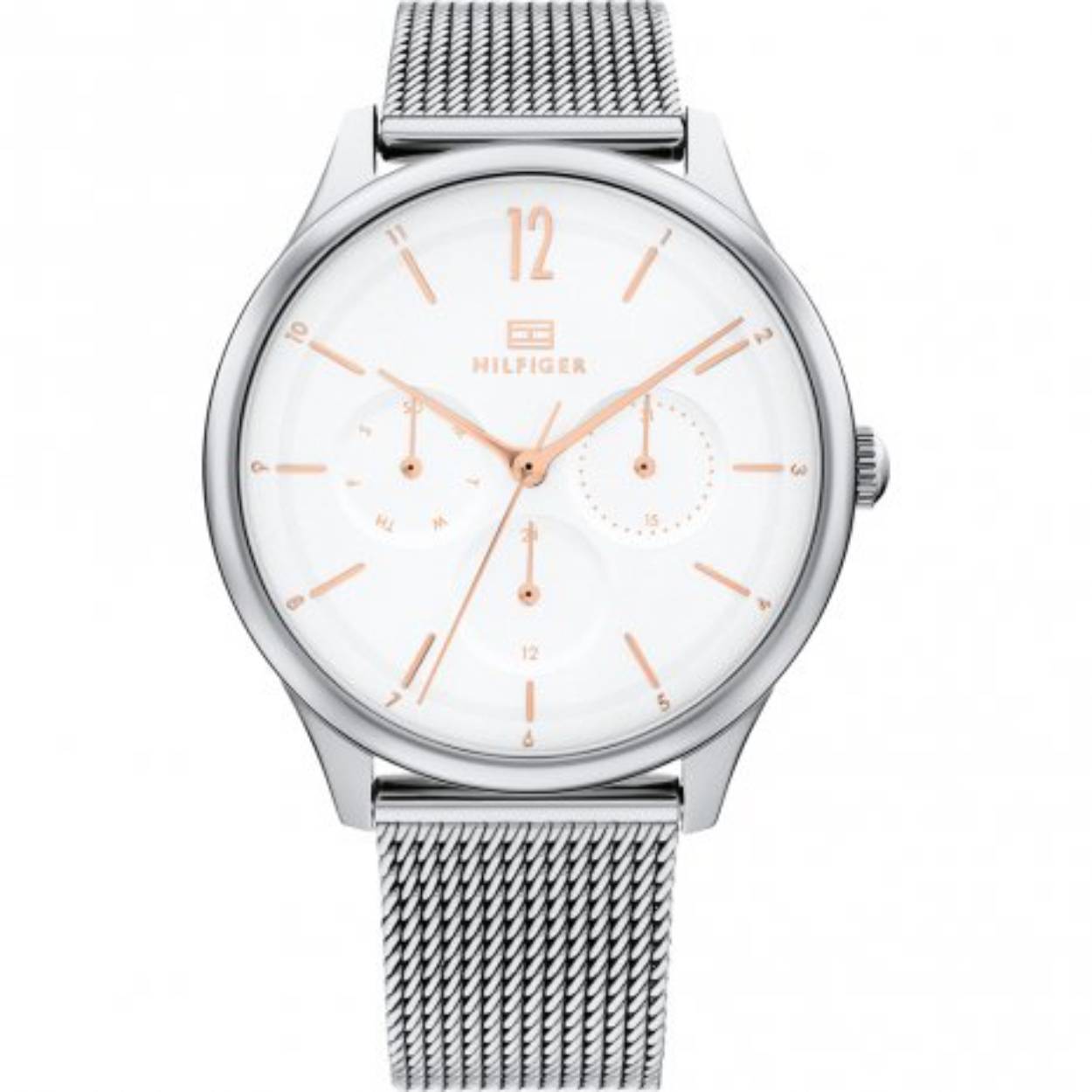 Dit Tommy Hilfiger Layla horloge heeft een roestvrijstalen kast met een diameter van 38mm en is voorzien van een metalen band. In de kast bevindt zich een kwaliteitsuurwerk en is afgewerkt met mineraalglas.

Het horloge is 3ATM. Dit betekent dat het horloge spatwaterdicht is. Verder wordt het horloge geleverd met 2 jaar wereldwijde garantie.