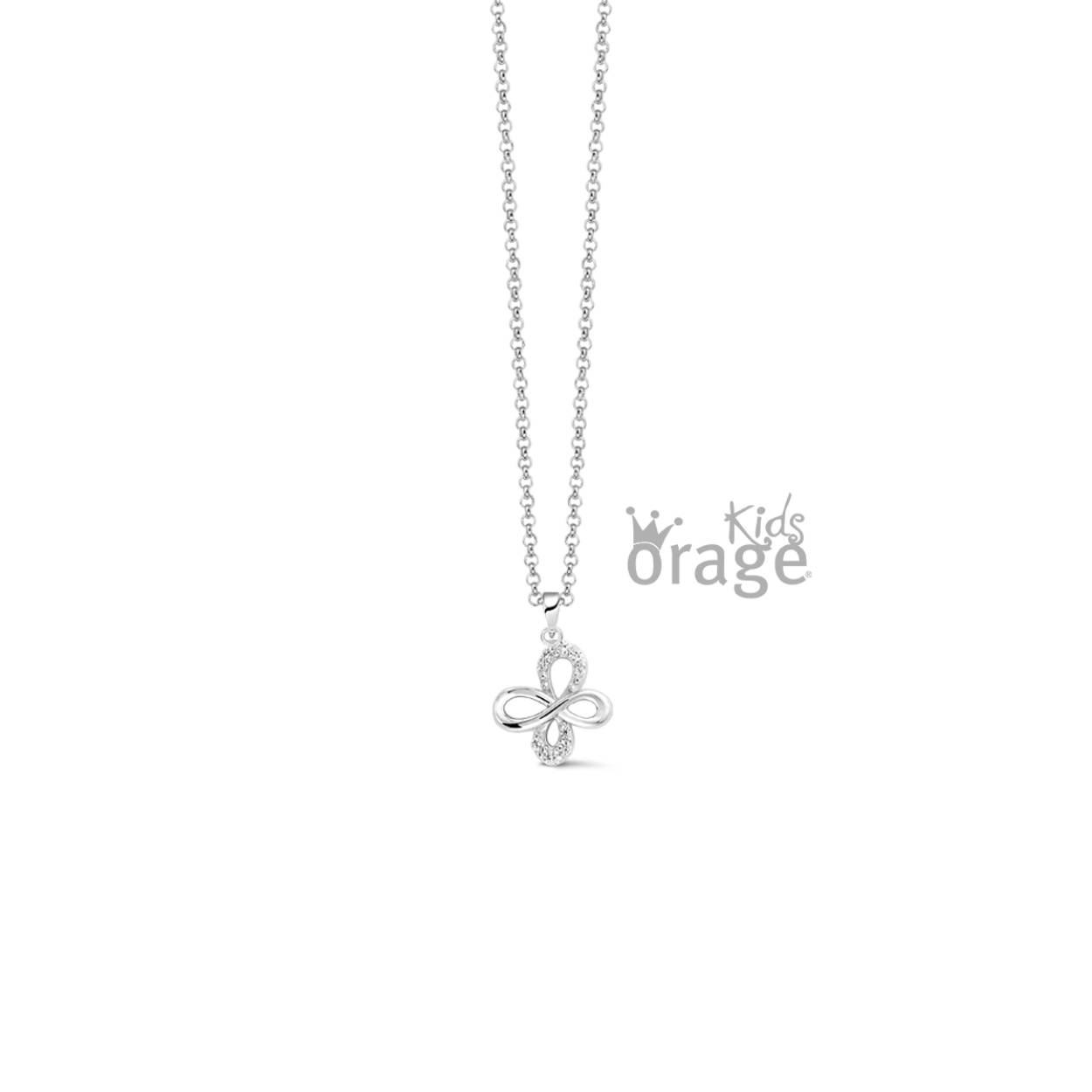 Zilveren ketting (36 cm) met hanger 'vlinder'
De hanger bevat zirkonium steentjes
Bijhorende oorbellen ook verkrijgbaar van deze set