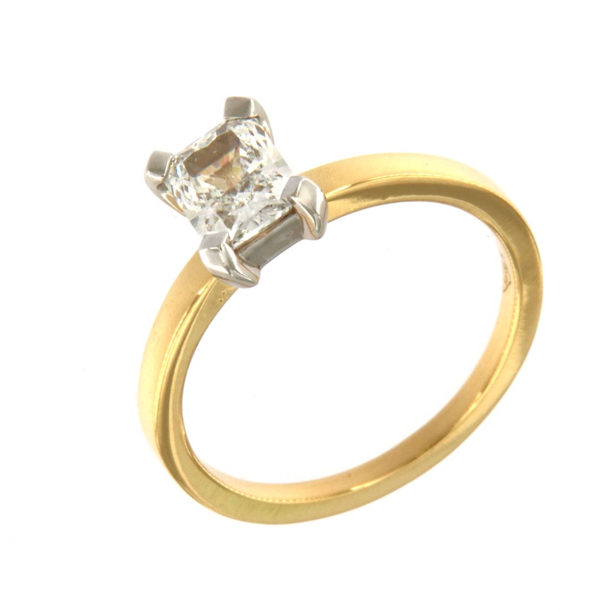 Ring geel goud 18 karaat + 1.07ct lab grown diamant E/S1