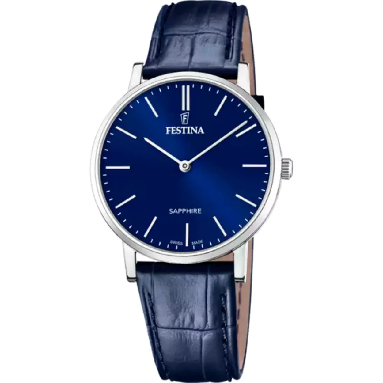 De Festina F20012/3 herenhorloge is een hoogwaardig stuk dat elegantie en functionaliteit combineert in één accessoire. De stalen kast en saffierglas bieden uitzonderlijke weerstand en duurzaamheid, terwijl de leren band een vleugje verfijning en comfort biedt.
Het kloppend hart van Swiss Made

Swiss Made vertegenwoordigt het vakmanschap. De nieuwe Swiss Made collectie biedt een exclusieve reeks tijd waarnemers voor…. Het samenvoegen van de Zwitserse vakkennis en de ongeëvenaarde Festina stijl….aan de juiste prijs.