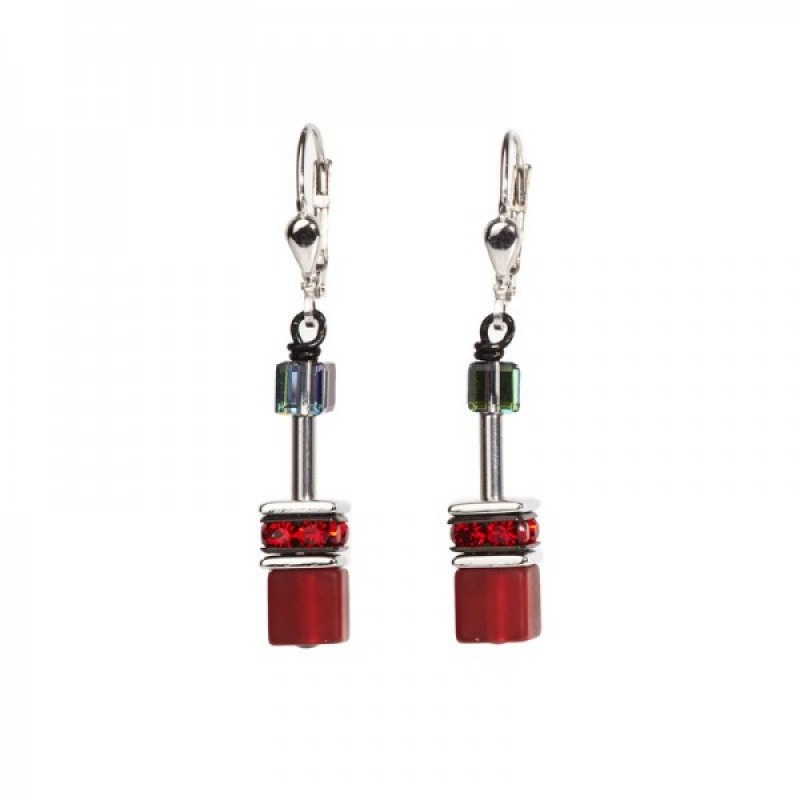 COEUR DE LION Oorhangers Red-Grey