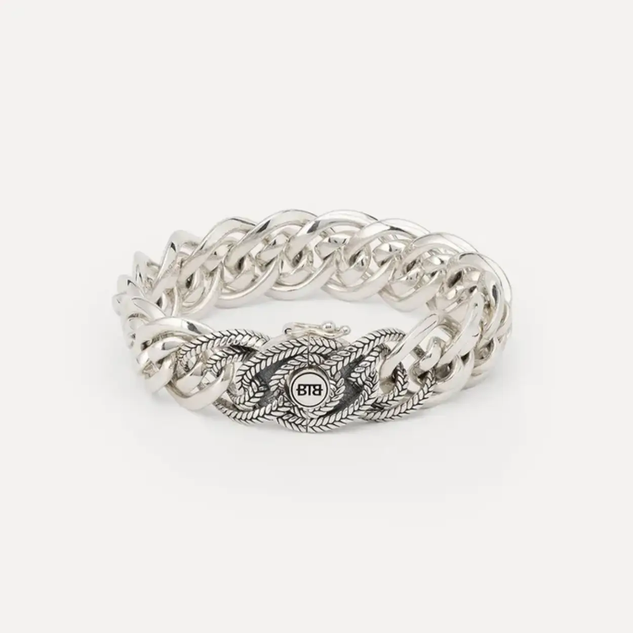 Buddha to Buddha - Nathalie Small Texture Bracelet Silver, 208 E+ Zilver maat 20cm - 001J012080112