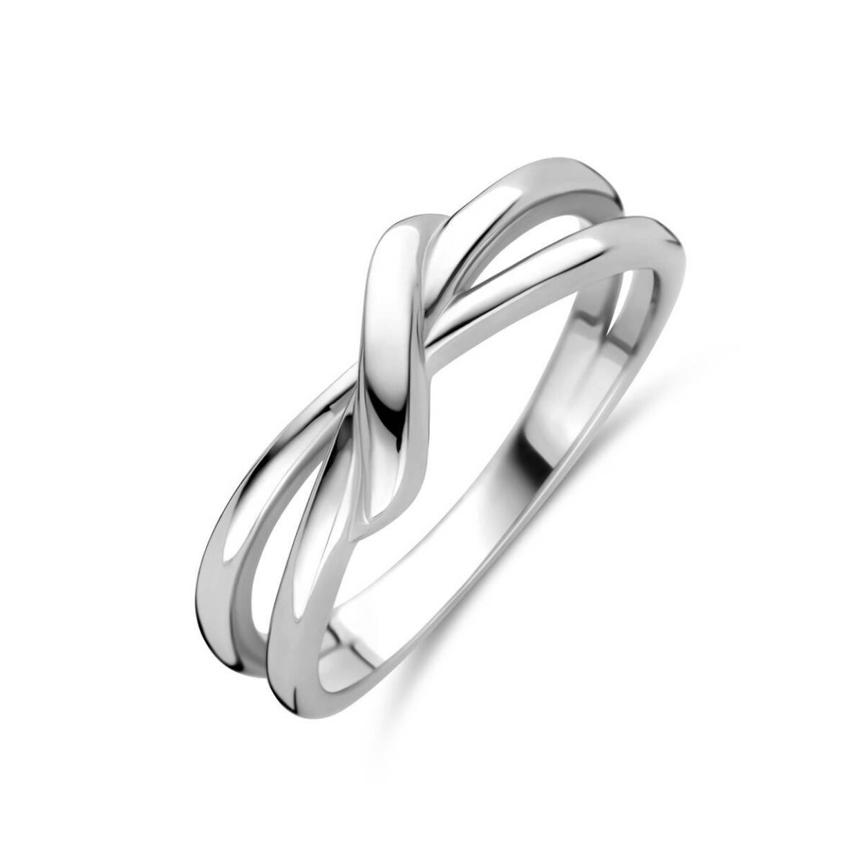 Gerhodineerd 925 zilveren ring met een breedte van 5mm.